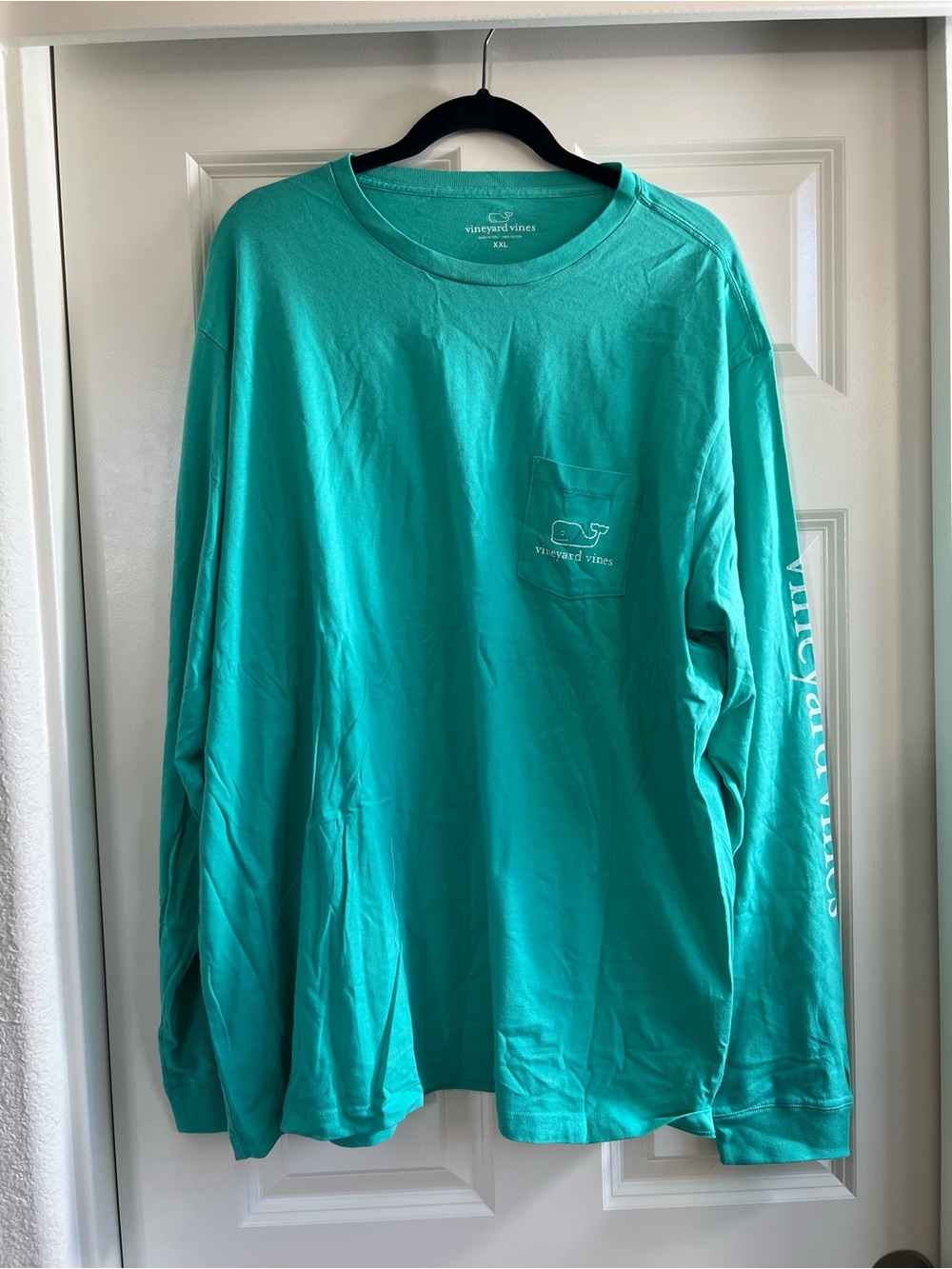 Vineyard Vines Men’s Long-Sleeve Pocket Tee in Teal Green